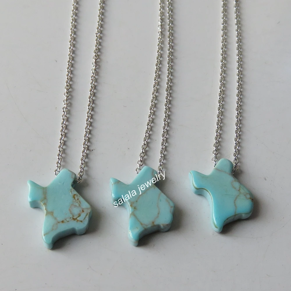 Ожерелье из синтетического материала с картой Техаса колье искусственного