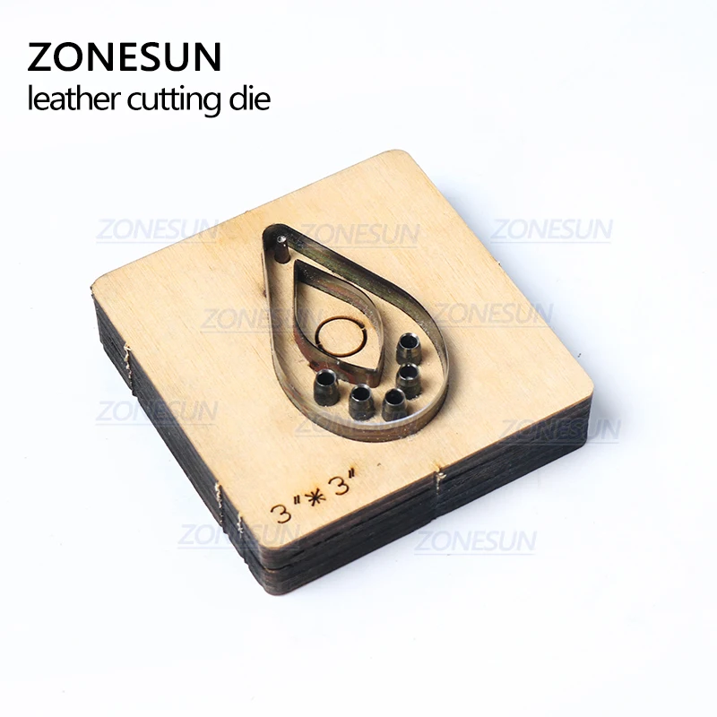 ZONESUN T1 DIY заказной резак для кожаных сережек вырезанные из кожи серьги для стального правила штамповочный станок пресс инструменты