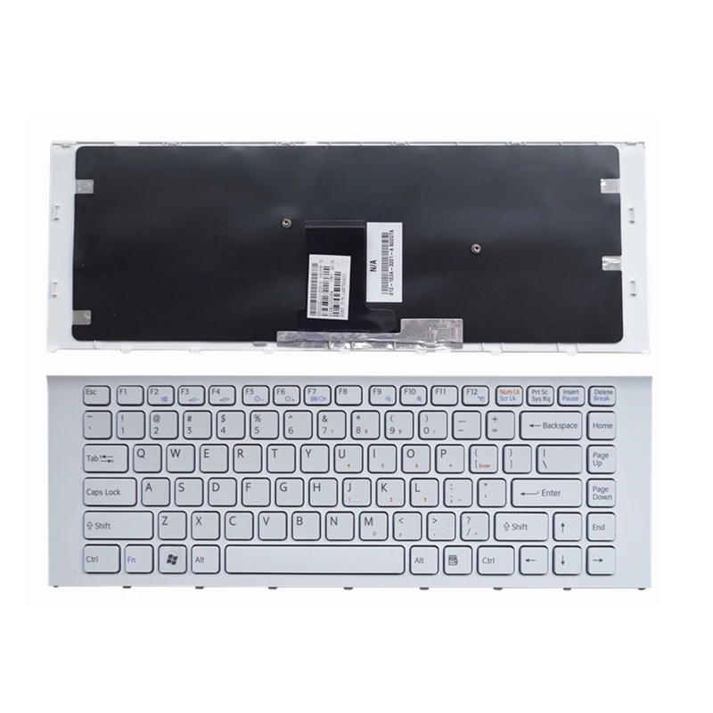 YALUZU для SONY VAIO VPCEA VPC-EA VPC-EA1C5E VPC-EA1S1E VPC-EA3S1E клавиатура английский США ЧЕРНЫЙ БЕЛЫЙ QWERTY клавиатура(Стандартный