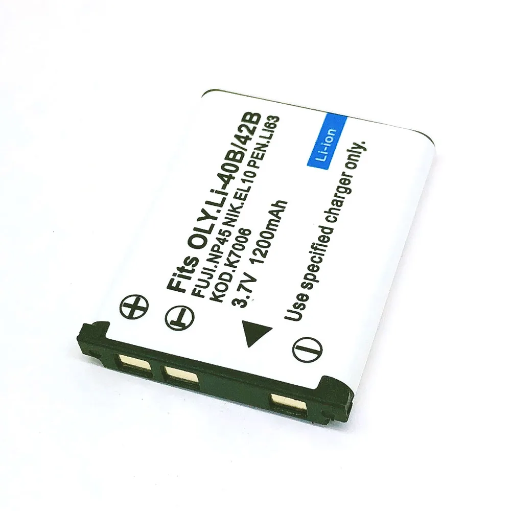 Li 42B Li42B ion аккумулятор 40B D Li63 NP 45 EN EL10 Li108 80 82 KLIC 7006 для Olympus адаптер Pentax Fuji Fujifilm