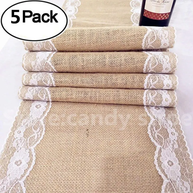 5 шт. джутовые кружева 30x275 см 12x108 дюймов|jute bags for coffee|jute bag sewing machinejute bracelet |