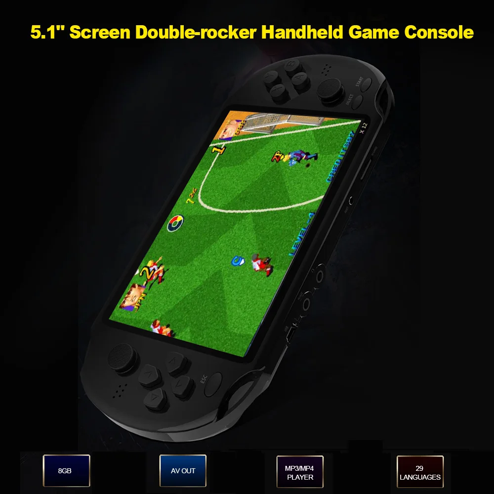 X12 портативные игровые консоли с двойным рокером для игр GBA поддержка tf карты 5 1
