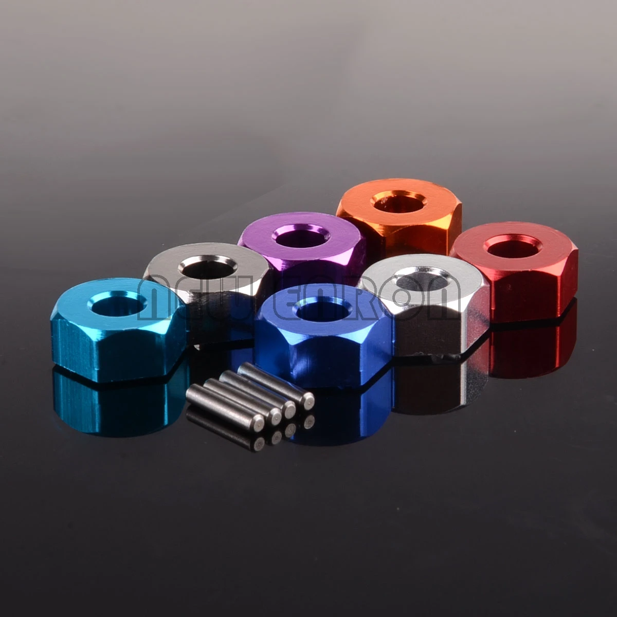

NEW ENRON 4Pcs Aluminum 12mm Wheel Hex Adapter & PIN 5MM Thickness For Rc Model Car 1/10 Tamiya CC01 CC-01 Upgrade Parts
