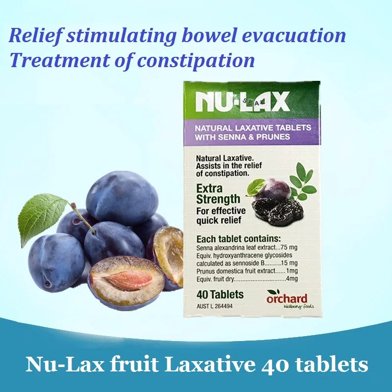 Australia NuLax Laxative Tablet with Senna Prunes for Stimulating Bowel Evacuation Constipation Treatment Overnight Relief Vegan |