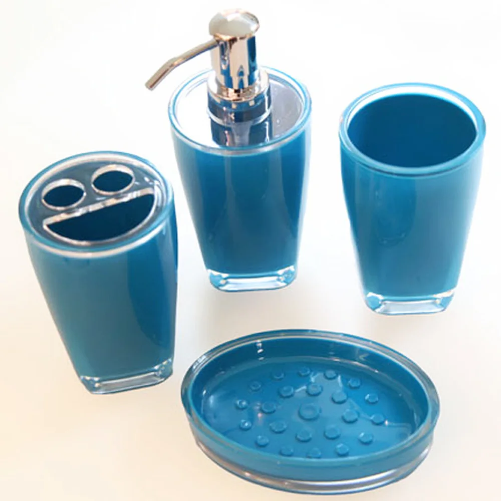 Креативный набор для умывания ванной освежающий синий 4 шт щетки мытья чашки