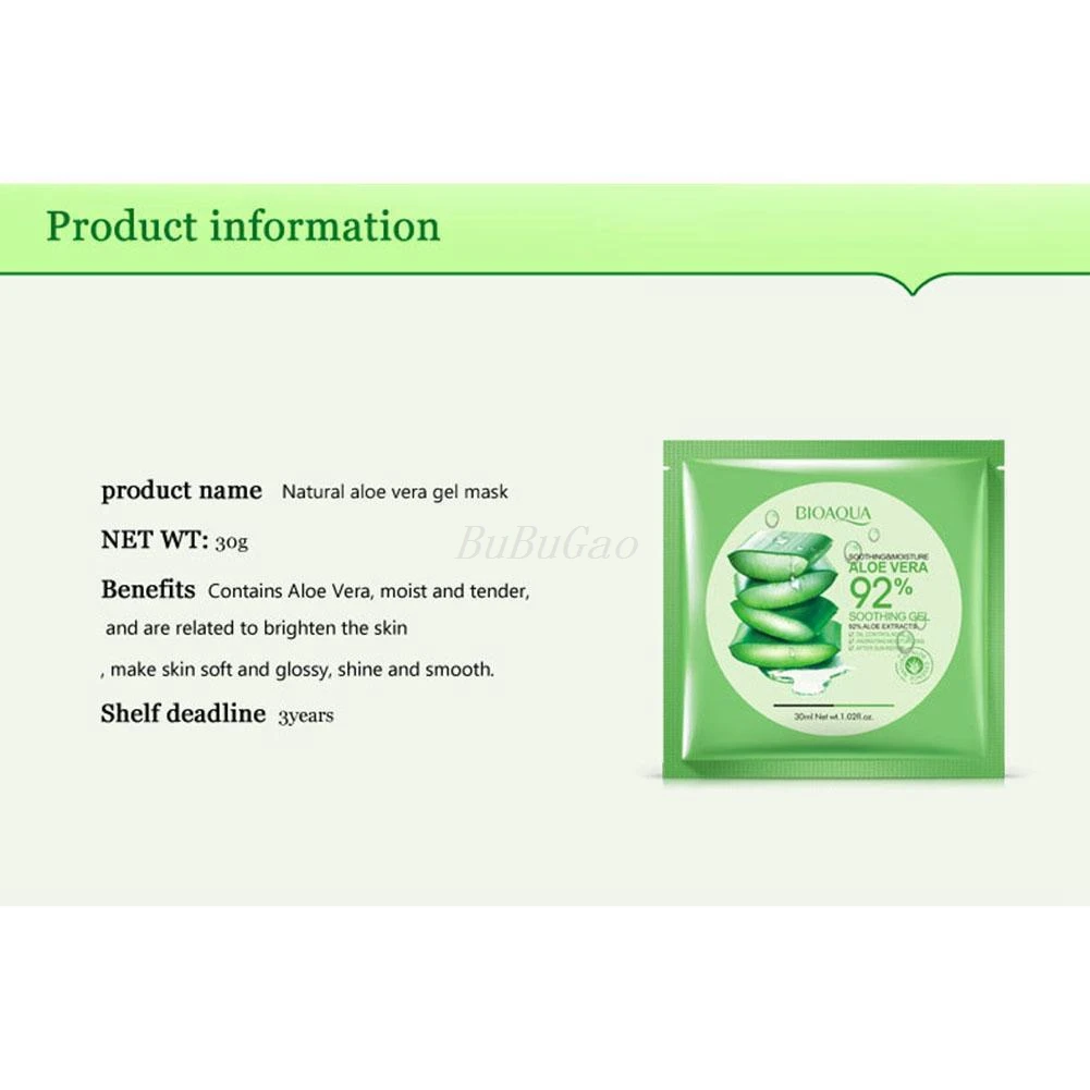 1 шт. алоэ вера экстракт для лица Смягчающая маска ухода за кожей Отбеливание
