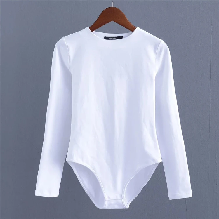 2017 весенние хлопковые обтягивающие боди однотонные Женские повседневные