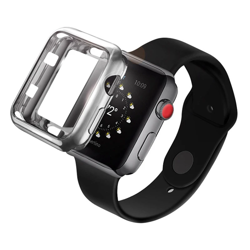 Серебристый Защитный чехол для экрана Apple Watch 4 3 для Iwatch 42 мм 44 мм 38 мм 40 мм ударопрочный защитный чехол - Цвет: Серебристый