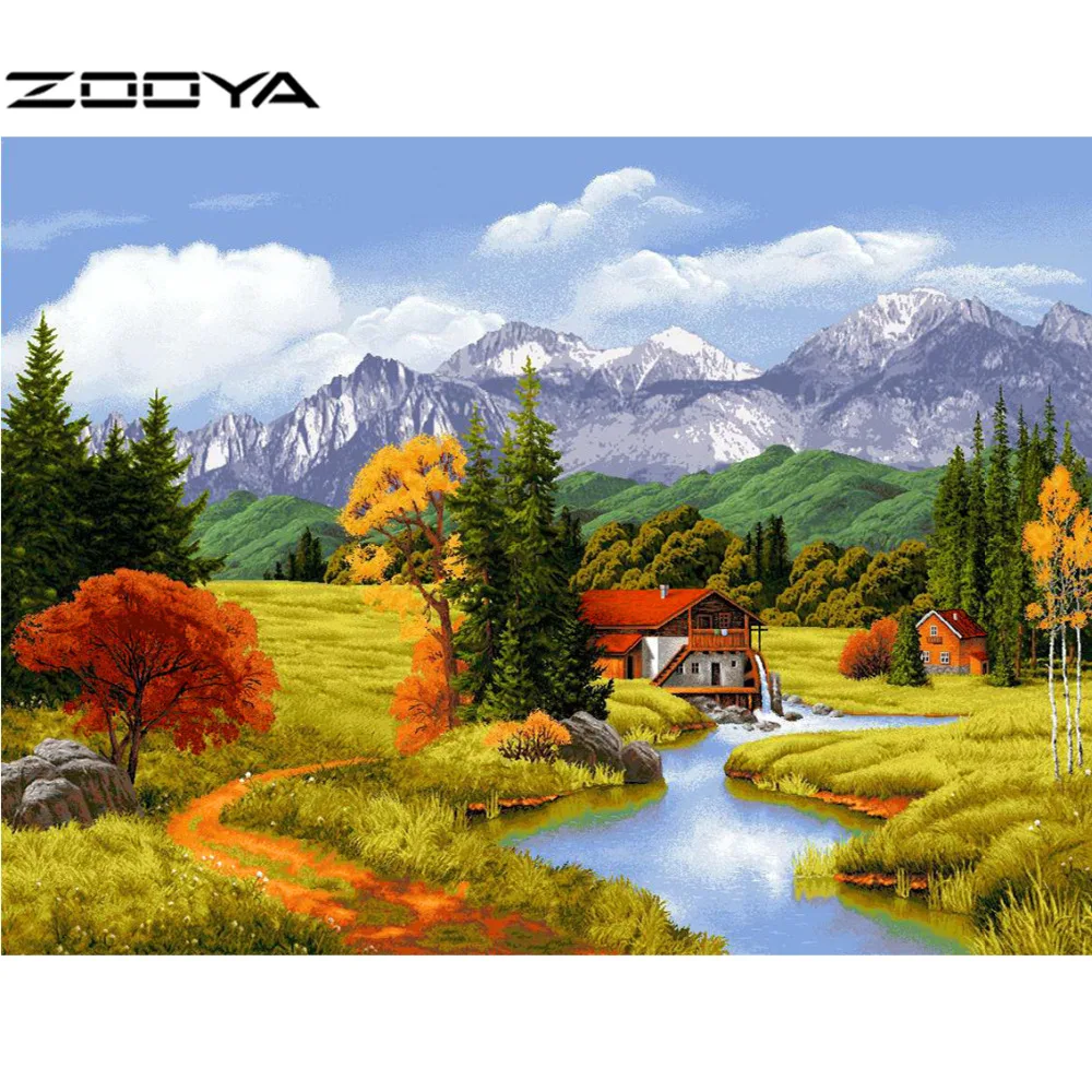 ZOOYA 3D DIY полная круглая Алмазная вышивка картина крестиком Настенная Наклейка