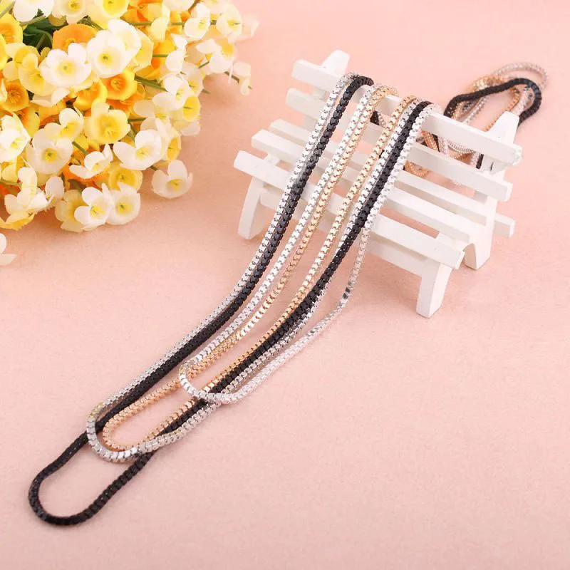 

punk multi 4 pcs/set layer multi-color snake cube long chain necklace for women