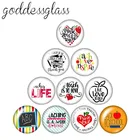 10 шт., Круглые Стеклянные Кабошоны, 12182025 мм