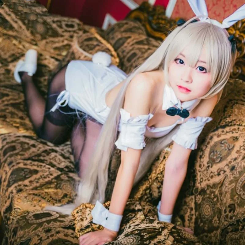 Женское платье с заячьими ушками Kasugano Sora белое кроличьими костюм для