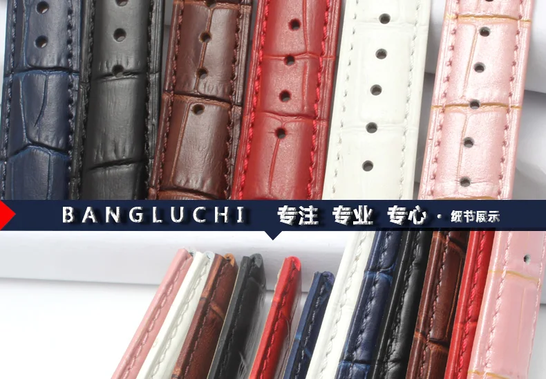 Bullet кожаный ремешок для часов из телячьей кожи для Casio Sheen-3034 Дамский цветной браслет 16X10 мм Черный Коричневый Белый Красный