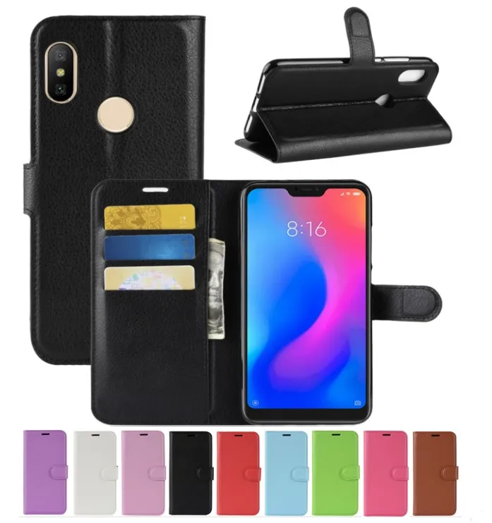 Флип-чехол для телефона из искусственной кожи Xiaomi Redmi Note 6 Pro с двумя камерами |