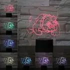 Американская Громкая Питбуль, Шипованная собака, 3D лампа, иллюзия, светильник светодиодный ная лампа, многоцветная атмосфера, лампа для прикроватной кроватки, Рождественская Детская Игрушка