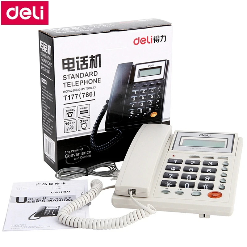 Deli 786 телефонный набор на сиденье вращающийся экран с функцией отображения