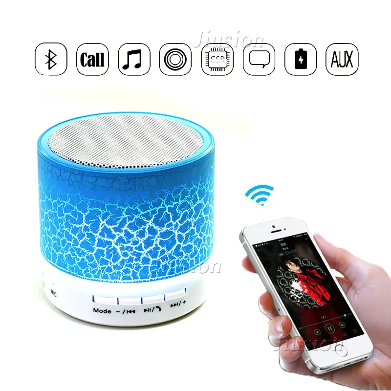 Мини Bluetooth колонки портативный светодиодный ночник цветной беспроводной
