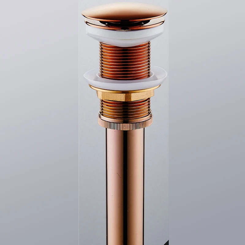 Pop up Drain for Bathroom Sink Vessel Vanity Rose Gold Solid Brass Assembly Replacement Kits Stopper Flip Top Overflow | Обустройство