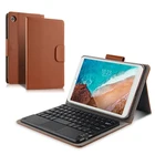 Съемная Беспроводная Bluetooth-клавиатура с русскимивритомиспанским языком, кожаный чехол-подставка для планшета Xiaomi MiPad 4 Mi Pad 4 Pad4