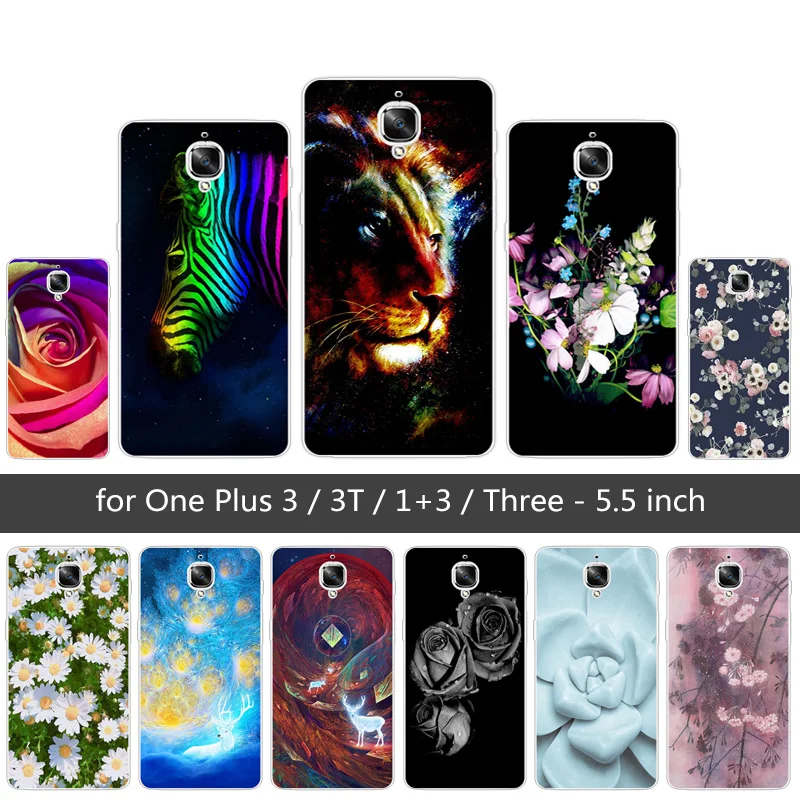 Fundas для OnePlus 3/3t цветной чехол телефона Oneplus Three 1 + 3 3T ультра ТПУ силиконовый