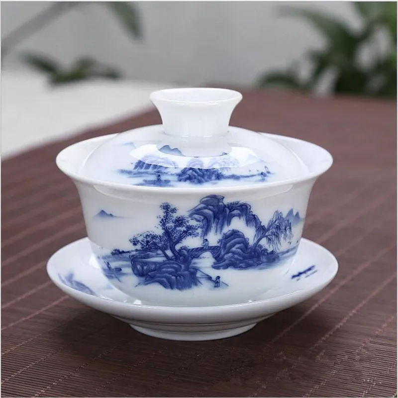 200 мл большая емкость китайский Tureen кунг-фу чайная чаша Gongfu Gaiwan Чайник
