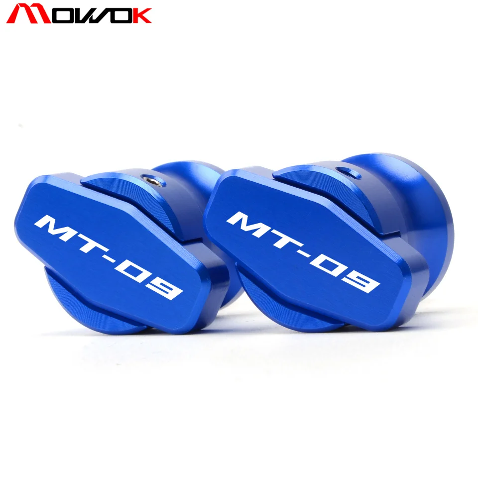 blue M6 Для Yamaha MT 09 MT-09 логотип mt09 Высокое качество мото части маятник катушка слайдер стенд винты 6 мм - Цвет: blue M6