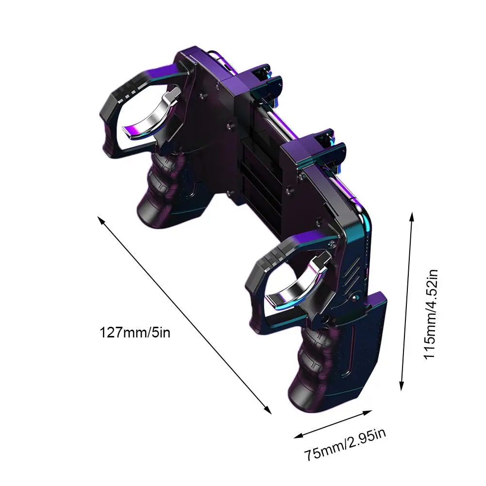 K21 PUGB Helper Four - Finger Linkage Game Handle Peace Elite Fast Shooting Button Controller | Электроника