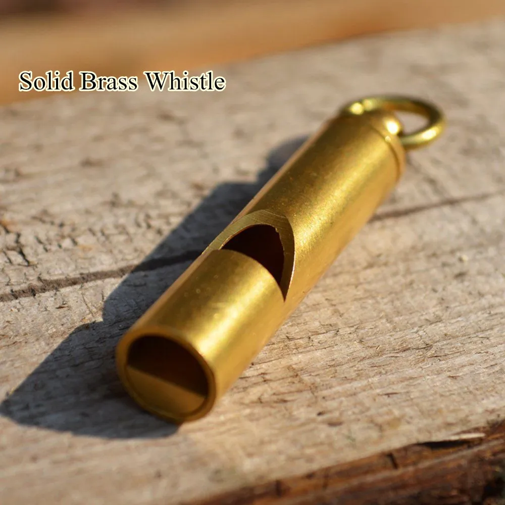 Свисток ручной работы из твердой латуни с раздельным кольцом 5 шт.|solid brass split