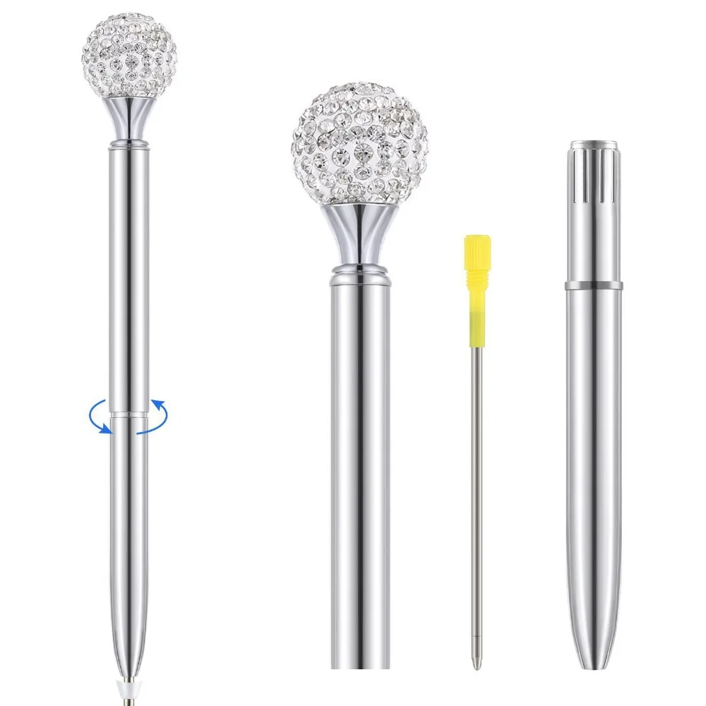 Шариковая ручка caneta Bling crystal diamond Gem Metal Ball школьные письменные принадлежности