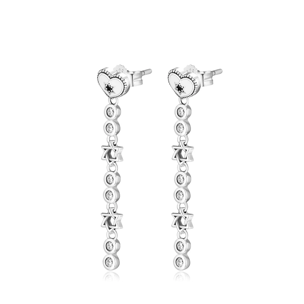 

Hearts of Love Earrings 100% Sterling-Silver-Jewelry Free Shipping