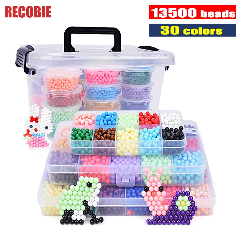 Спрей водные бусины 30 цветов 13500 игрушки липкие перлер pegboard набор
