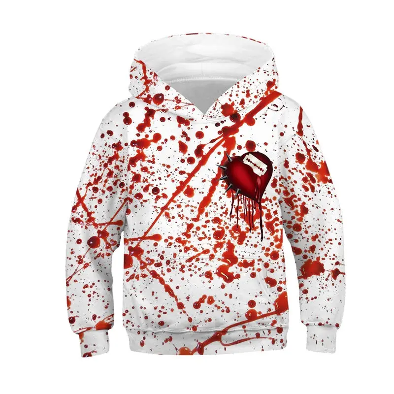 Толстовки с капюшоном ужас крови Детский костюм для костюмированной вечеринки