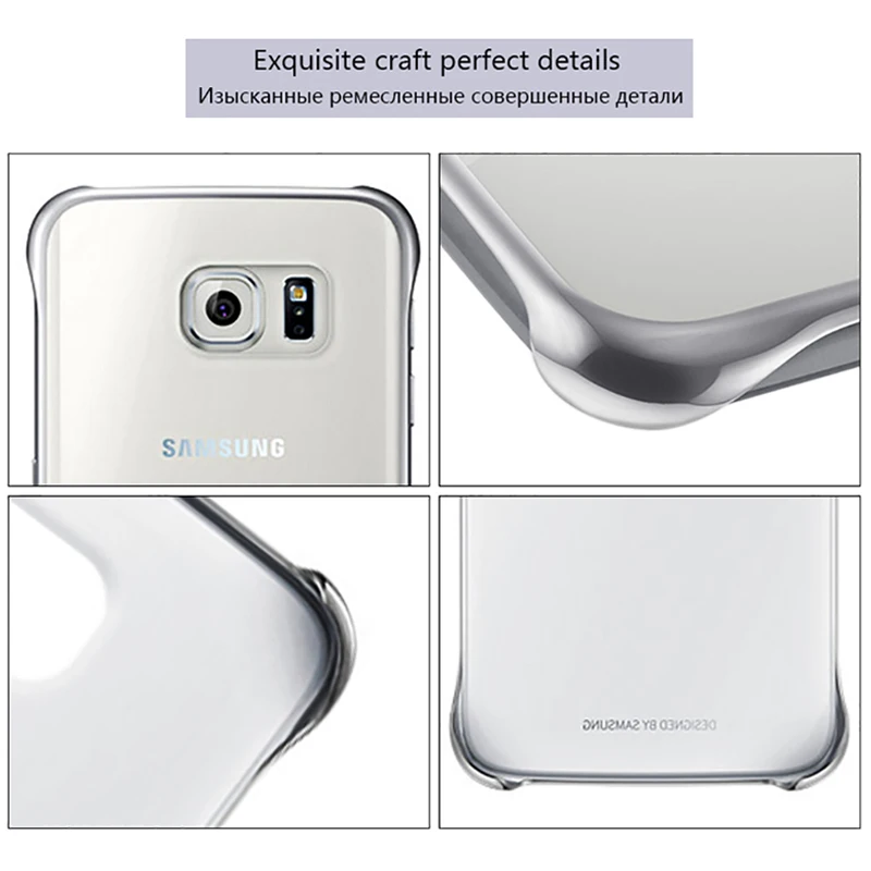 100% Оригинальный чехол для Samsung S7 S6 Edge прозрачный защитный Ультратонкий samsung s7
