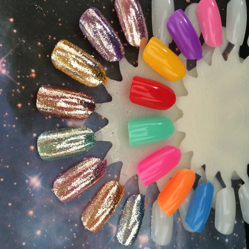 Оптовая продажа Яркий серебряный порошок Сияющий эффект серебряные хлопья хром