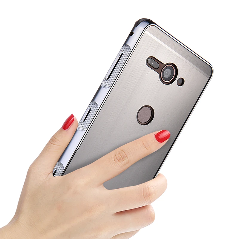 Для Sony Xperia XZ2 Compact H8324 металлический алюминиевый бампер для Song XZ2C Матовый PC задняя