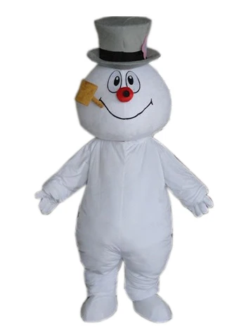 

Hottest Frosty Snowman Mascot Costume Walking Adult Cartoon Clothing Free Shipping