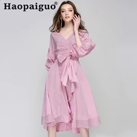loose midi strip pink dress summer 2019 korean style sexy long dress women corset vintage dresses woman party night vestido de