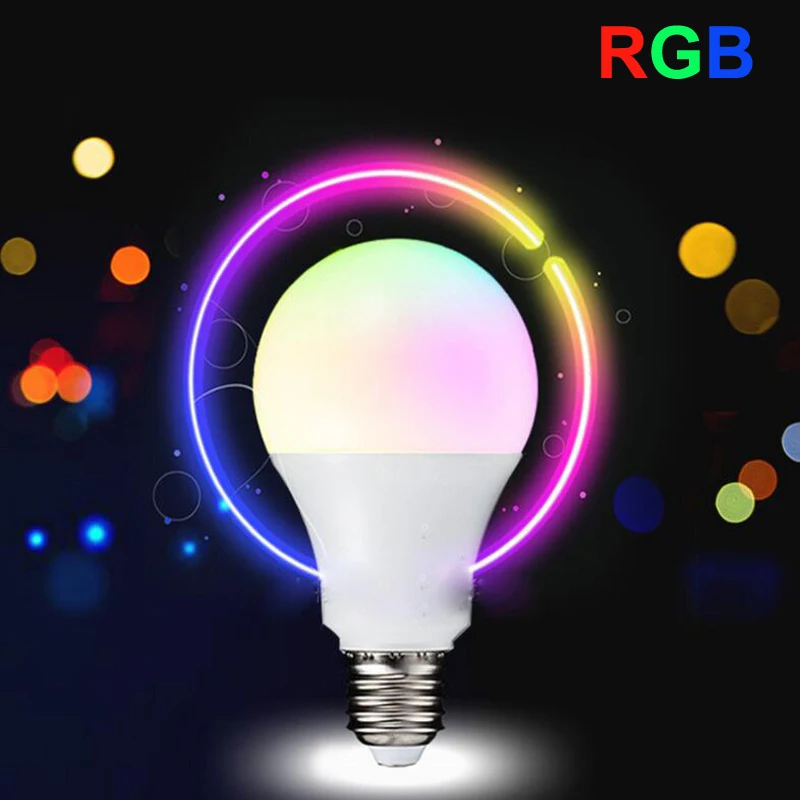 Яркая светодиодная лампа E27 3 Вт 5 10 RGB сценическая с дистанционным управлением AC110V