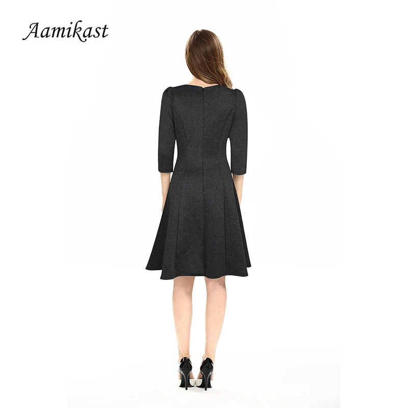 Женское облегающее платье AAMIKAST с аппликацией и цветочной вышивкой рукавом 3/4 |