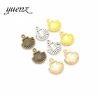 YuenZ 25 шт 5 видов цветов Античная Серебристая раковина, очаровательные металлические подвески для творчества, для изготовления ювелирных изделий 18*15 мм D704