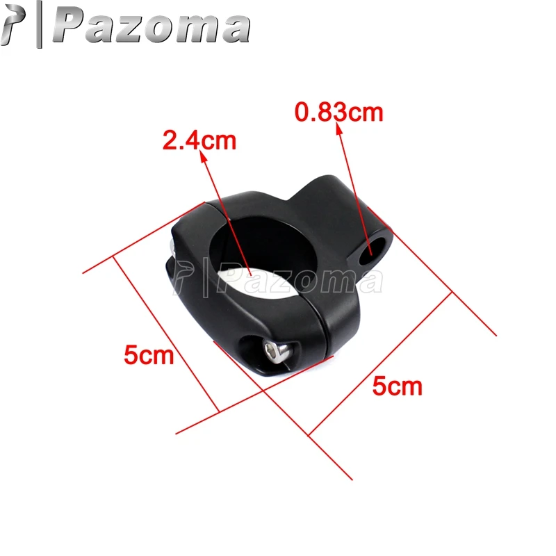 

Universal Black Motorcycles 1" 25mm Bars Handlebar Mirror Mount Holder Clamps Accessories Mounting Clamp