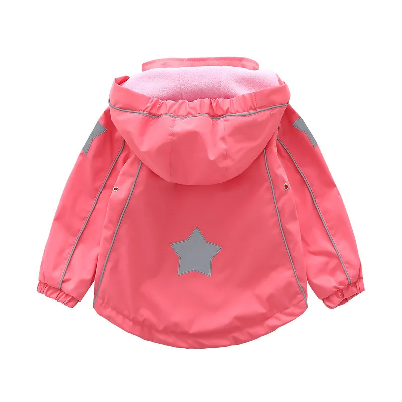 IYEAL New Autumn Hooded Jackets For Girls Coat Boys Outerwear Baby Jacket Kids Waterproof Windbreaker Children's Clothing 2-8Y | Детская