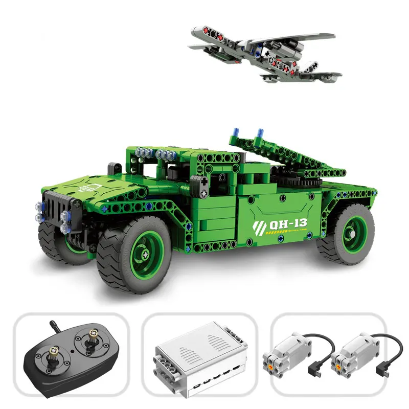 Qihui Military Vehicles German King Tiger Tank Building Blocks Sets WW2 Army Figures RC Soviet Tanks Bricks Model Toys For Boys