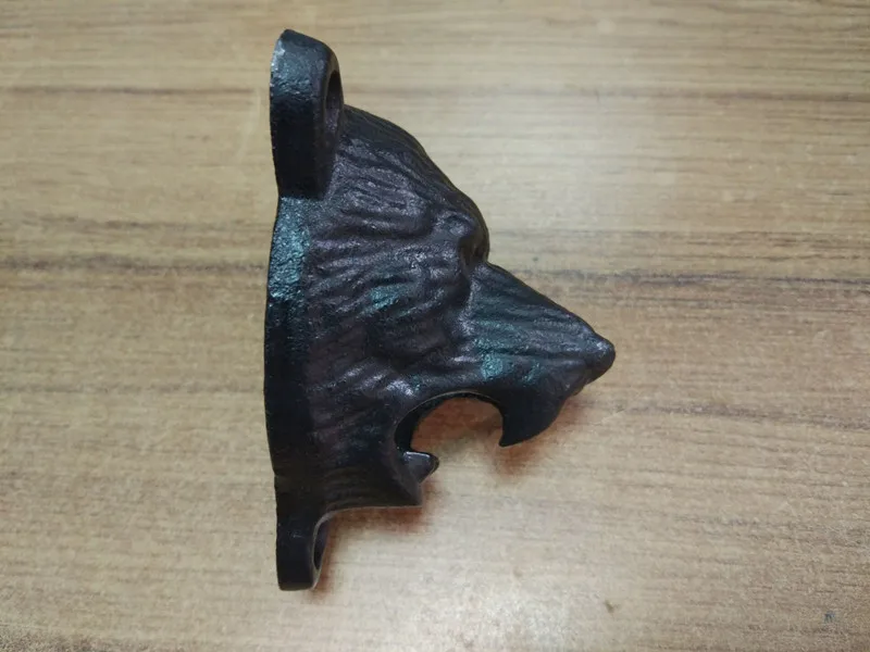 

Cast Iron Bear Head Beer Bottle Opener Wall Mounted Antique Bear Opener With Screw Creative Home Bar Supplies