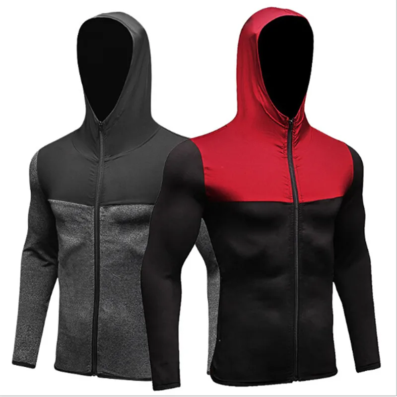 

#9003 Men 's Autumn Winter Sports Basketball Gym Running Jogging Cycling Boxing Zipper Hoodies Sweatshirts Drying Jacket Coats