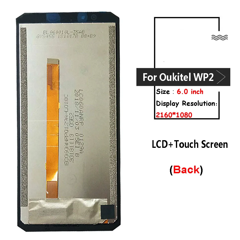 Хорошо протестирован для Oukitel WP2 ЖК дисплей + сенсорная панель дигитайзер сменные