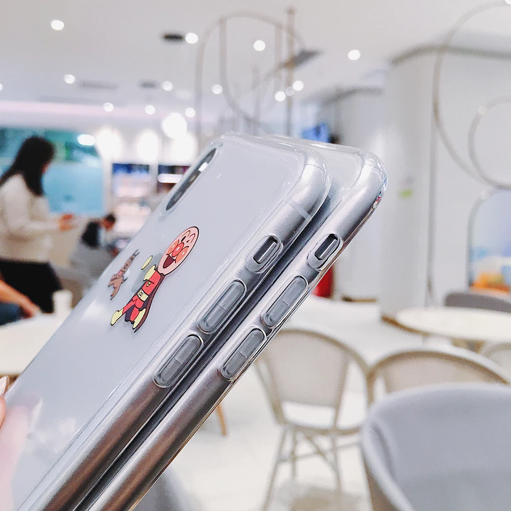 Модный классический Anpanman из мультфильма Простой Прозрачный чехол для iphone 8 7 6 6s Plus