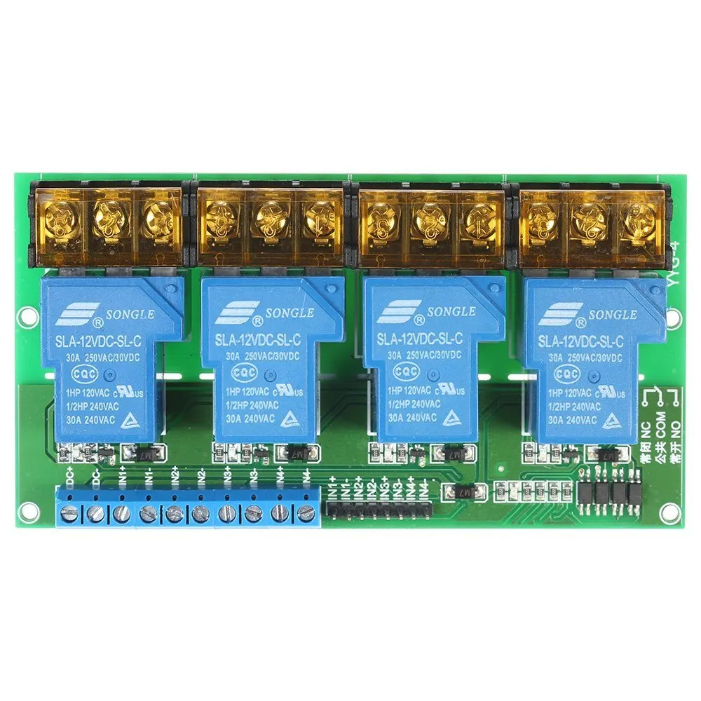 4 канальный DC 12V 30A релейный модуль управления доска оптопара изоляция