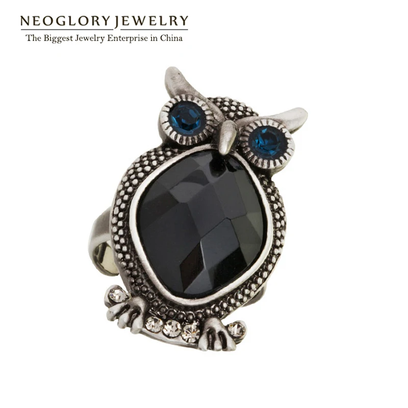 Neoglory Auden Стразы модные Кристальные Регулируемые кольца на палец Винтажные