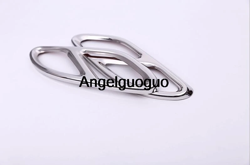 Выхлопные выходы Angelguoguo для автомобиля накладка на заднюю рамку Mercedes-Benz C Class W205 C180